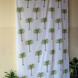 Printed Cotton Shower Curtain