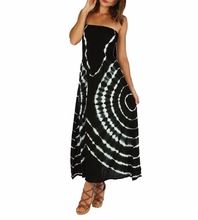 Casual Women's Wear Rayon Tie Dye Tube Maxi Dress In Wholesale Rate