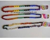 7 CHAKRA BEADS & CHIPS NECKLACE