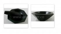 BLACK AGATE FACETED MORTAR & PESTLE SET