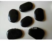 BLACK OBSIDIAN GEMSTONE UNEVEN SHAPE PALM STONES