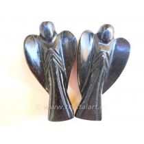 BLACK TOURMALINE CARVED ANGEL