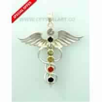 CHAKRA FLYING BIRD 925 SILVER PENDANT