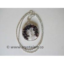 GARNET TREE OF LIFE NECKLACE