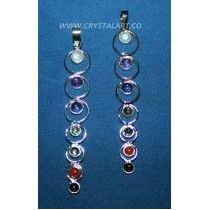 LONG CIRCLES CHAKRA METAL PENDANT