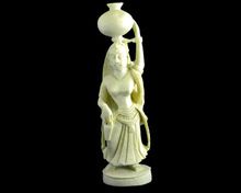 Handmade White Resin Indian Women Figurine sculpture