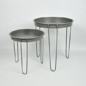 Iron Gray Colour Table Top Metal Tray