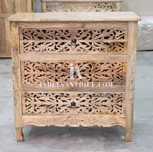 CARVED DRAWER CABINET