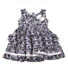 children frock design flower net yarn skirt