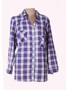 WOMEN MULTI CHECK PRINT SHIRT