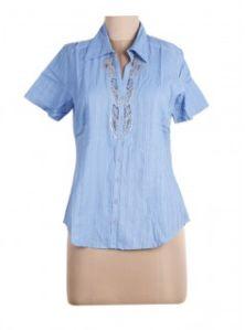 WOMEN SEQUINS BLUE SHIRT