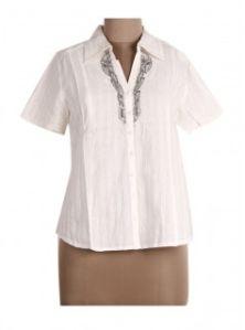 WOMEN SEQUINS WHITE SHIRT