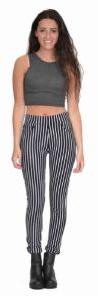 Skinny Stretch Nautical Style Stripe Slim Jeggings