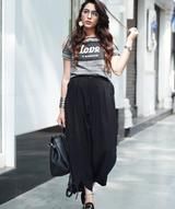 Black Crepe Tulip Pants