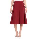 Maroon Box Pleat Culottes