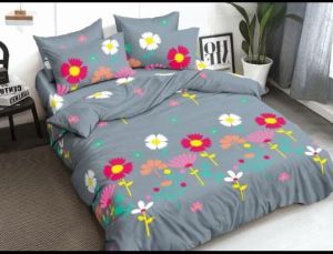 3D Printed Flowers Micro Fiber Bed Sheet