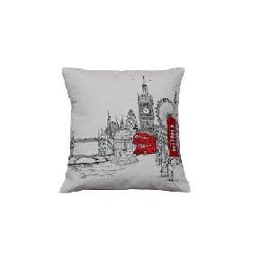 London Landmarks Printed Stitch Cushion Cover