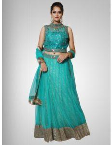 Designer Lehenga Choli Set in Light Green