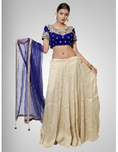 Offwhite Golden Banarasi Designer Lehenga