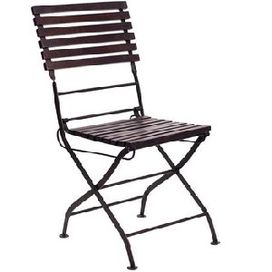 vintage Indian black rusty Iron Metal folding Dining Chair
