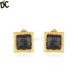 Black Onyx Gemstone Gold Plated