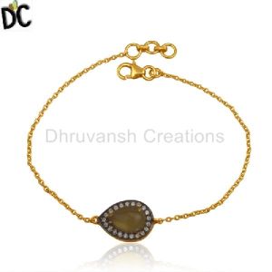 Gold Plated Silver Chain Bracelet