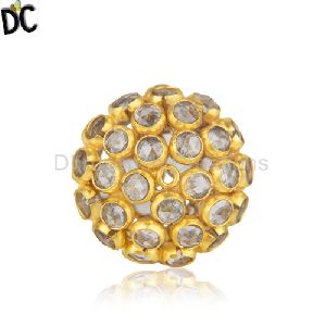 Yellow Gold Plated 925 Silver White Zircon Jewelry