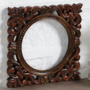 wooden hand carved photo frame