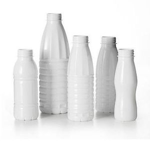 white pet bottles