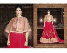 Satin Silk AND Net Multi Color Lehenga Choli