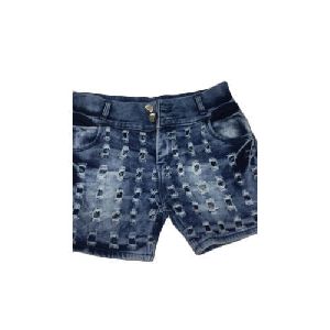 Ladies Fancy Denim Shorts