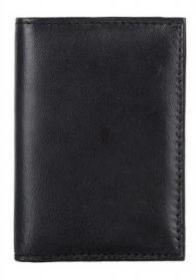 BLACK GENUINE LEATHER CREDIT CARD HOLDER FOR MEN