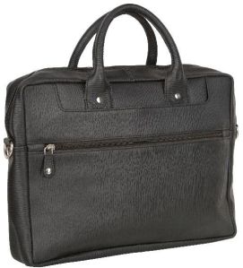 BLACK GENUINE LEATHER LAPTOP BAG FOR MEN