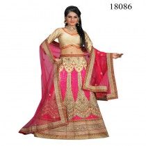 BEIGE COLORED NET LEHENGA