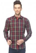 CAIRON RED CHECK CASUAL SHIRT