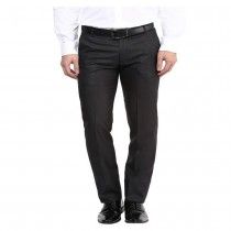 LIVSTER BLACK REGULAR FIT PLEATED TROUSERS