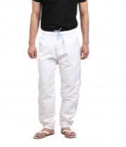 SEASONS DARK WHITE COTTON TRACKPANT