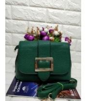 SEASONS STEEL BUCKEL GREEN HANDBAG