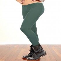 SOLEIL LIGHT GREEN SKINNY FIT STRETCHABLE LEGGING