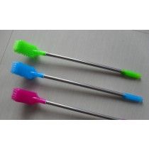 STAINLESS STEEL HANDLE CLEANING PLASTIC TOILET BRUSH