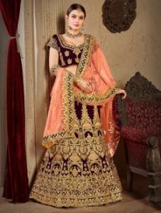 Designer Bridal Zari Stone Work Lehenga Choli