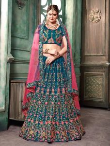 Resham And Sequins Work Lehenga Cholis