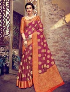 Weaving Silk Festival Wear Zari Work Fancy Sarees