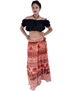 COTTON WRAP LONG SKIRTS