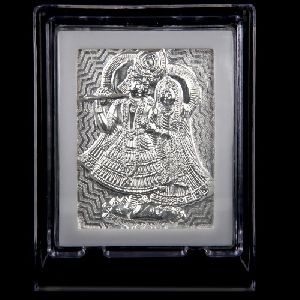 Radha Krishna Glass Frame