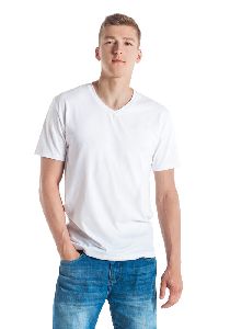Mens V-Neck Cotton T-Shirt