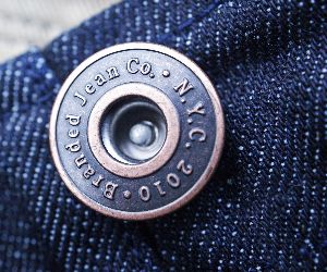 costume made jeans buttons