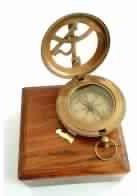 Antique Style Magnetic Compass with Wooden Box