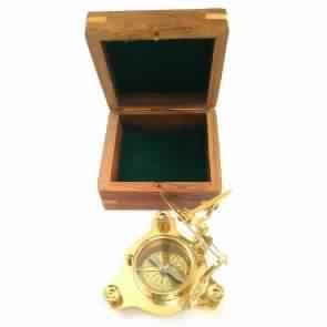 Sundial Compass with sheesham Wooden Box