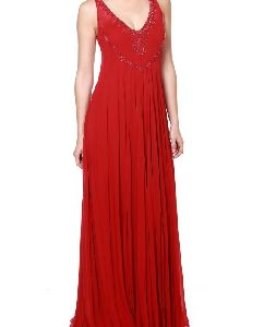 Beaded Red Gown